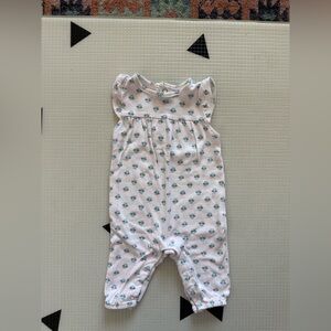Carter’s|Baby girl sleeveless white ditsy Floral jumpsuit,cotton•••Summer style